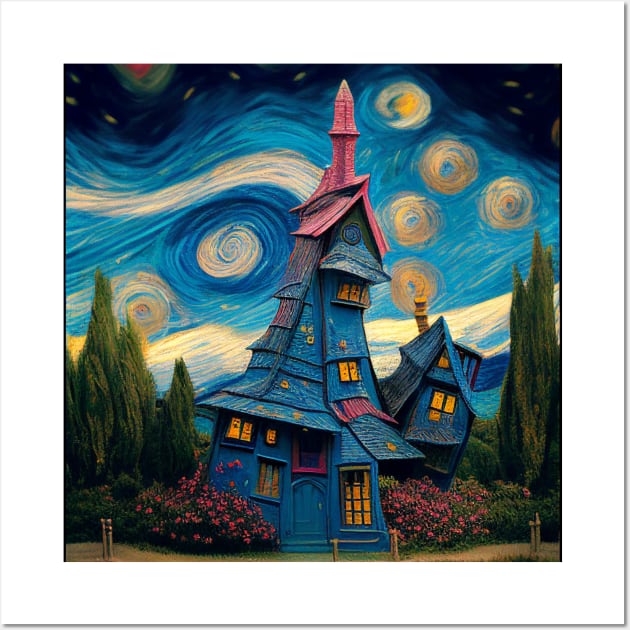 Starry Night Over The Burrow Wall Art by Grassroots Green